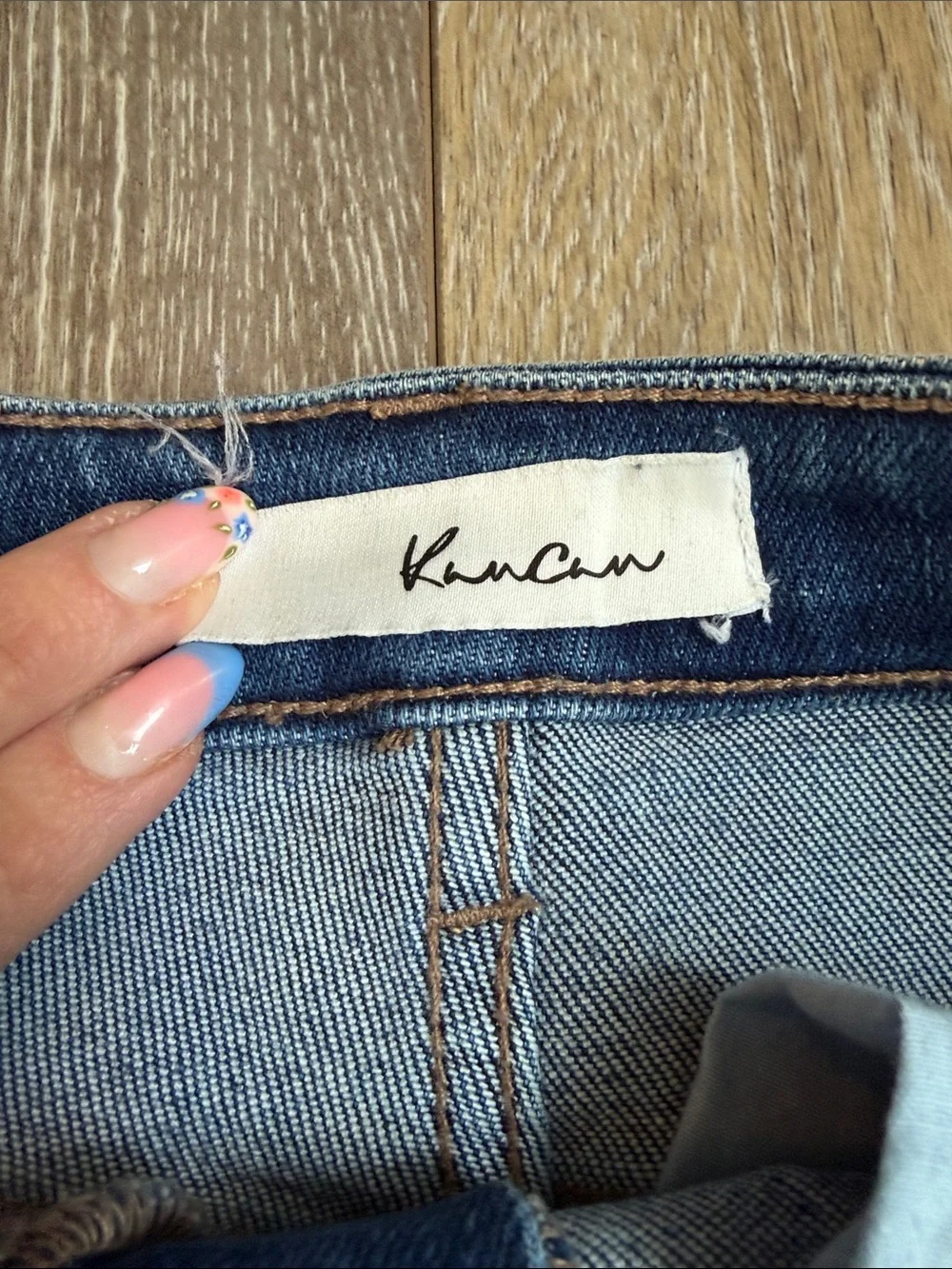 KanCan Dark Blue Distressed Skinny Jeans - Picture 3 of 5